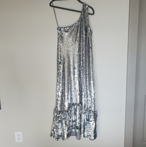 Maeve Anthropologie Sequin One Shoulder Dress - Picture 8 of 15
